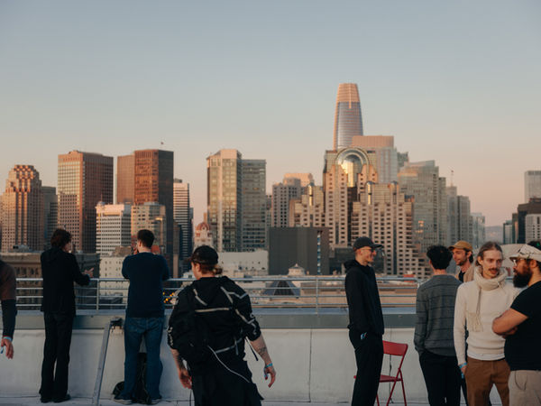 View of San Francisco from the top of the Funding the Commons building.